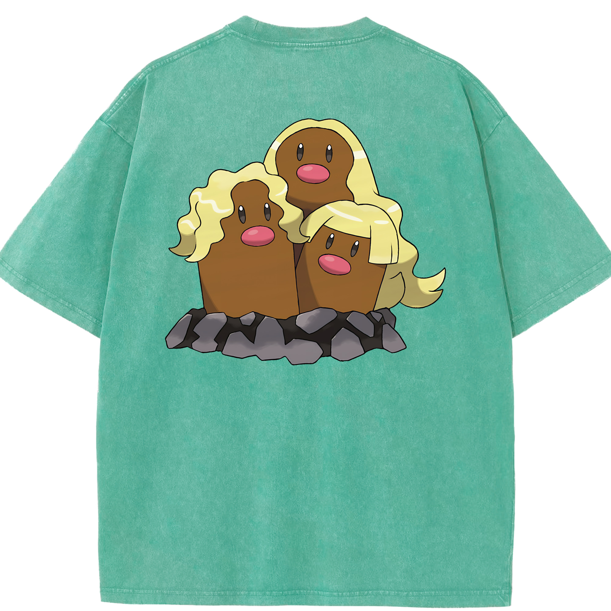 （画像用） ポケットモンスター Pokémon 綿100% ヴィンテージ風 半袖Tシャツ（背面プリント）